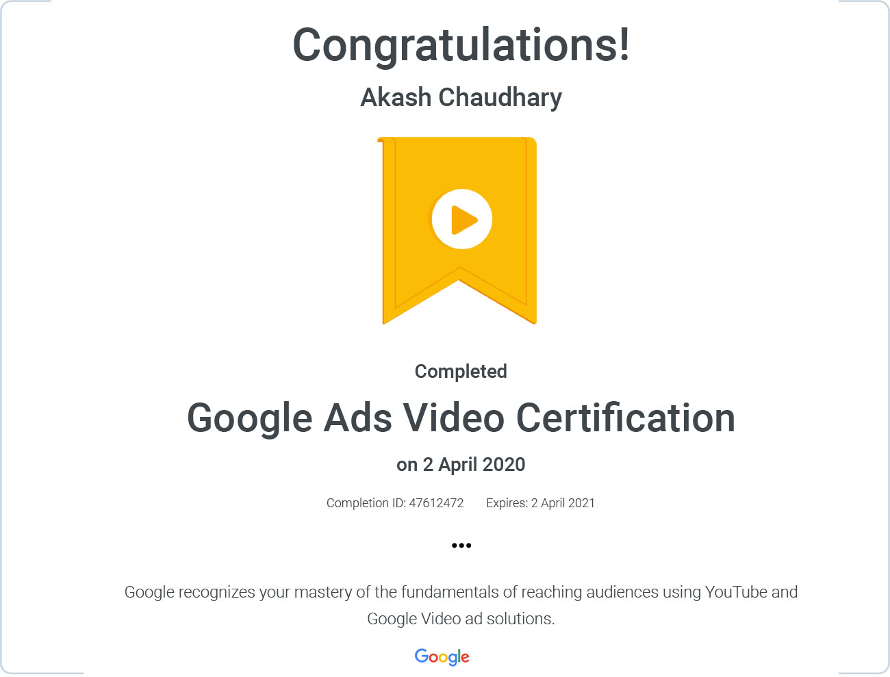 google--Ads-Video-Certification